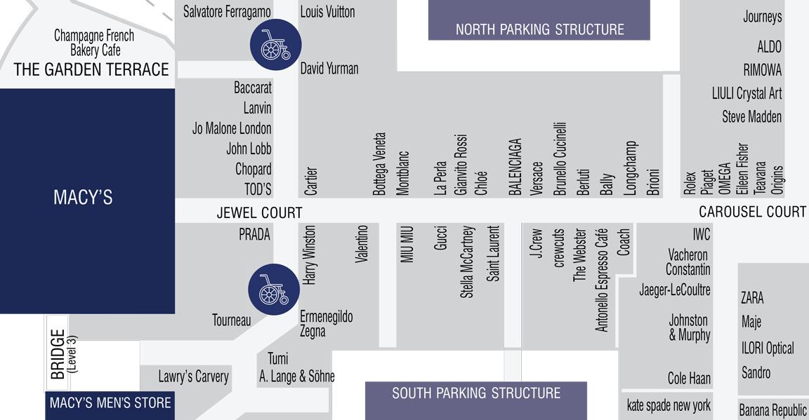 Stroller and Wheelchair Locations – South Coast Plaza